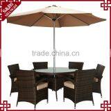 Luxury Rattan Garden Patio Dining Table Sets With 6 Chairs thumbnail-3