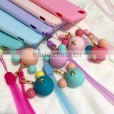 2016 New Arrival Macaron Minimalist Style TPU Protective Phone Case With Rope for Iphone 5 6 Plus thumbnail-2