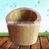 Natural Bamboo Wooden Food Processing Grinding Tank Hammer, Bamboo Wooden Garlic Bowl Easy To Use thumbnail-3