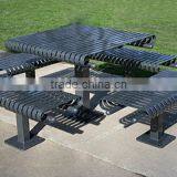 Patio Used Metal Table and 4 Chairs Metal Dining Table Chairs Set thumbnail-6