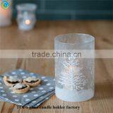 Wide Mouth Mason Jar Lids Snow Scene Cylinder Glass Candle Jars thumbnail-6