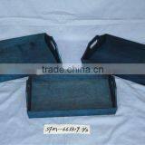 Eco-friendly Antique Carbonized Wooden Serving Tray thumbnail-1