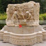 Greek Marble Carving Wall Fountain With Apollo and Fairy Statue thumbnail-1
