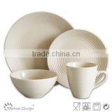 Embossed Dinnerware 16pcs Stoneceramic White Embossed Dinnerware Set Ceramic Embossed Dinnerware thumbnail-2