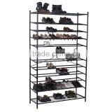 Home Use Black Metal Folding Steel Shoes Storage Rack Shelf Stand