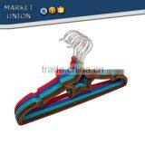 Pentagram Shape Kids ABS Plastic Antiskid Velvet Hangers Flocking Clothes Hangers With Pulley,ABS,Nylon Villi,Chrome Plated Hook thumbnail-6