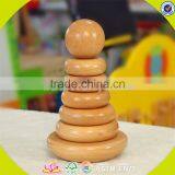 Wholesale Baby Wooden Stacking Blocks Toy High Quality Kids Smooth Wooden Stacking Blocks Toy for Fun W13D120 thumbnail-1
