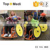 TOPMEDI Outdoor Basket Manual Wheelchair With Removeable Rear Wheel thumbnail-6