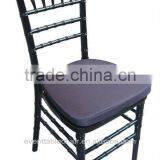 black wedding chiavari chair with soft cushion