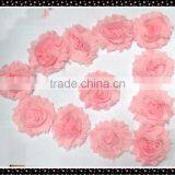 2" 4"pink Shabby Frayed Vintage Rose Lace Flowers