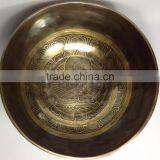 Blessing Buddha Carved Om Mane Padme Hum Tibetan Handmade Singing Bowl thumbnail-2