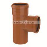 HIGH QUANLITY TEE WITH SOCKET OF PVC GB STANDARD EXPANDING FITTINGS FOR DRAINAGE WITH GASKET thumbnail-1