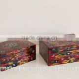 Set of 2 Rectangle Colored Lacquer Boxes thumbnail-1