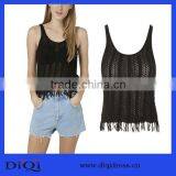 Hot Ladies Fringed Vest O-neck Summer Sleeveless Blouse Women Casual Loose Top thumbnail-1
