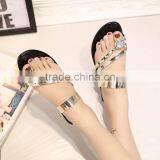 HFR-YS13 2017 Crystal Plastic Shoes Flip-flops Rhinestone Bow Sandals Shoes thumbnail-3