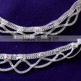 SILVER TONE Chain Payal ANKLETS Feet Bracelet PAIR thumbnail-3