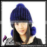CX-C-72 Knitted Women Winter Hat,Russian Knitted Mink Fur Winter Hat thumbnail-5