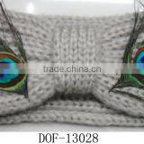 Fashion Hot Designer Knitted Lace Button Acrylic New Headband thumbnail-6