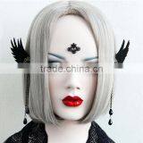 Gothic Long Tassel Chain Earrings,cute Wings Long Ear Cuff,girls Cosplay Comic Earrings for no Hole Ears thumbnail-2