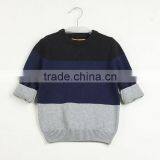 Hot Sale Hand Knitted Wool Kids Sweaters With Ribbing Neck Cotton Sweater Outwear For Children thumbnail-5