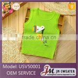 Baby Small Quantity Kids Clothing Manufacturer Green Boys Sleeveless Sweater thumbnail-1