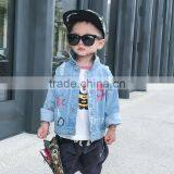 S15989A Hot Autumn Children Hole Denim Jacket Children Coat thumbnail-4