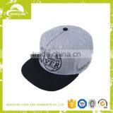 Plastic Snap Back Flat Bill Wool Blend Organic Snapbacks Made in China thumbnail-1