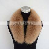 Myfur Genuine Seal Brown Fox Fur Collar for Leather Jacket thumbnail-3