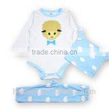 Anti-shrink Promotion Peruvian Animal Printed Wholesale Price Baby Boy Baby Long-sleeve Romper Set thumbnail-3