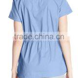 Women's Button-front Scrub Top Longer Length Medical Scrub thumbnail-6
