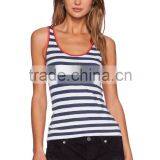 Contrast Trim Polyester Cotton Tank Top thumbnail-1