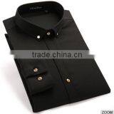 New Style Metal Button Shirt Latest Design for Men 2016 Organic Cotton Leisure Shirt thumbnail-3