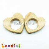 Hot Non-Toxic Wood Organic Heart Teething Ring Wooden Baby Toys thumbnail-2