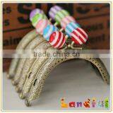 Colorful Curved Gumball Head DIY Findings Sew-in Bag Purse Frames thumbnail-1