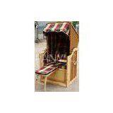 Holiday Roofed Wicker Beach Chair , Wood Rattan Beach Basket thumbnail-1