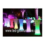 Glowing LED cocktail bar table , Plastic LED Pillars / Columns for indoor outdoor