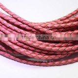 100meters 3mm-6mm Braided Genuine Hide Leather Rope Cord String For Jewelry Making thumbnail-1