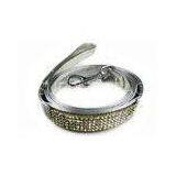 Super Bling Silver Pet Collar and Leash With Clasp , Dog Collar and Lead