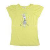 100% Cotton Fashion Butterfly Sleeve Water Printing Kids T Shirt thumbnail-1