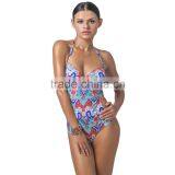Wholesale Mature Women High Cut One Piece Swimsuit thumbnail-1