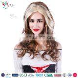 New Fashion Sexy Ladies Party Wig Two Tone Colors Blonde Machine Made Synthetic Wig thumbnail-1
