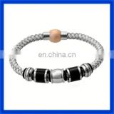 new 2014 metal and leather fashion bangle	TPSBE322