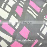 100% Silk Georgette Fabric With Irregular Checks Pattern