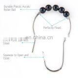 Amazer Shower Curtain Hooks Rings, Stainless Steel Shower Curtain Rings and Hooks-Set of 12-Black thumbnail-5