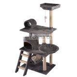 China Customized Design Plush Wooden Pet Condo Tower Supplier Furniture Factory Toys Cat Scratcher Tree House Tower thumbnail-2