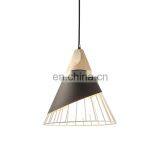 European Iron Ceiling Lamp Black and White Iron Chandelier Lamp