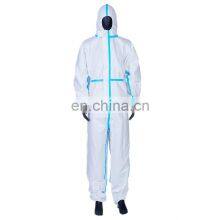 PPE Non Woven Protective Coverall Chemical Protection Coverall With Hood Full Body thumbnail-1