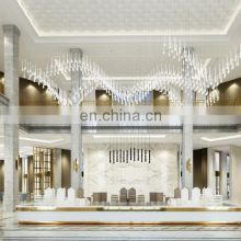Contemporary architectural building interior and exterior design for office building 3d Rendering