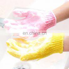 HUAYI Nylon Five Fingers Mitt Massage Dead Skin Remover Body Exfoliator Gloves Body Scrubber Shower Exfoliating Bath Gloves thumbnail-2