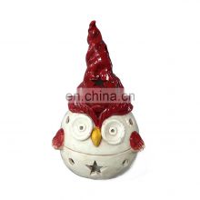 custom hand painted ceramic christmas owl decorations ornaments